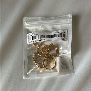 Elegant Gold-Tone Ring Set